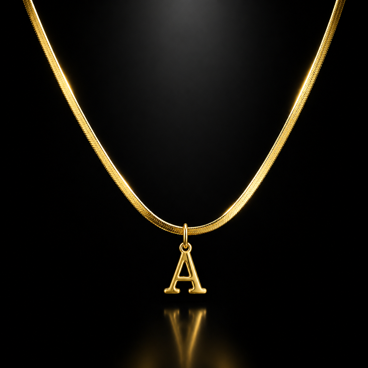 Gold Letter A Necklace – Minimal Initial Pendant Necklace for Women