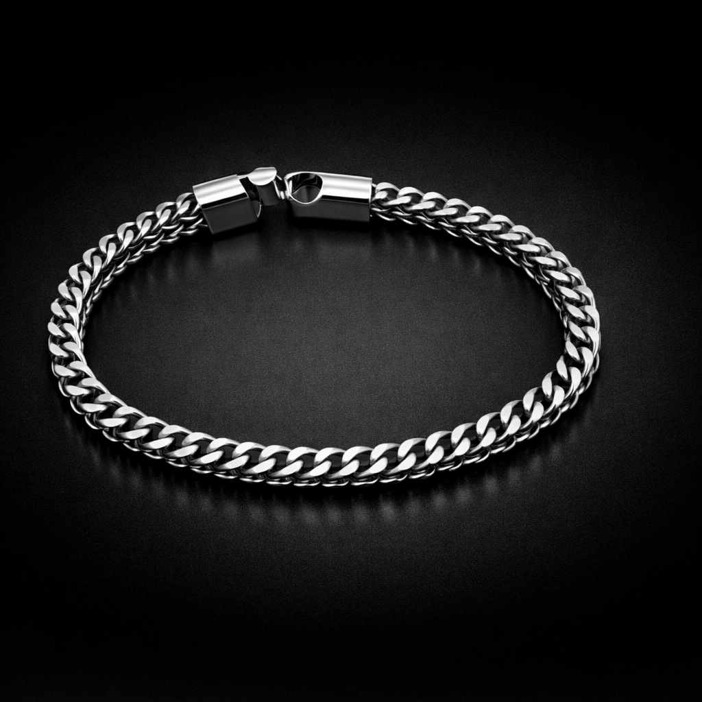 Men’s Cuban Link Bracelet – Premium Gold & Black Chain Bracelet for Men