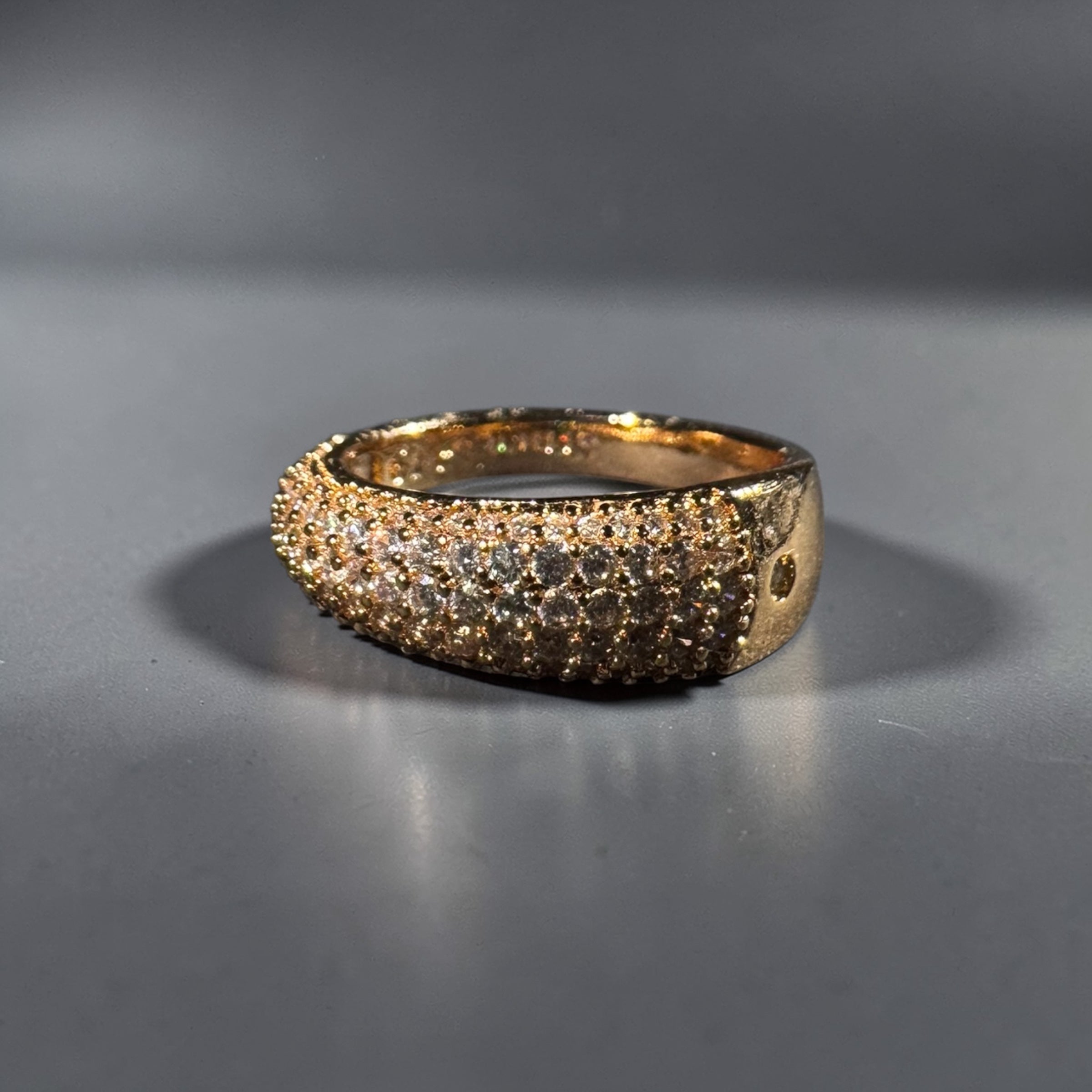 Gold stainless steel minimalist nail adjustable ring for women modern luxury jewellery Aura Collection