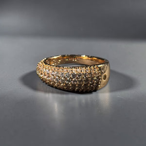 Gold stainless steel minimalist nail adjustable ring for women modern luxury jewellery Aura Collection
